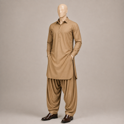 Camel Beige Signature Wash & Wear