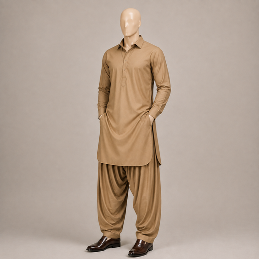 Camel Beige Signature Wash & Wear