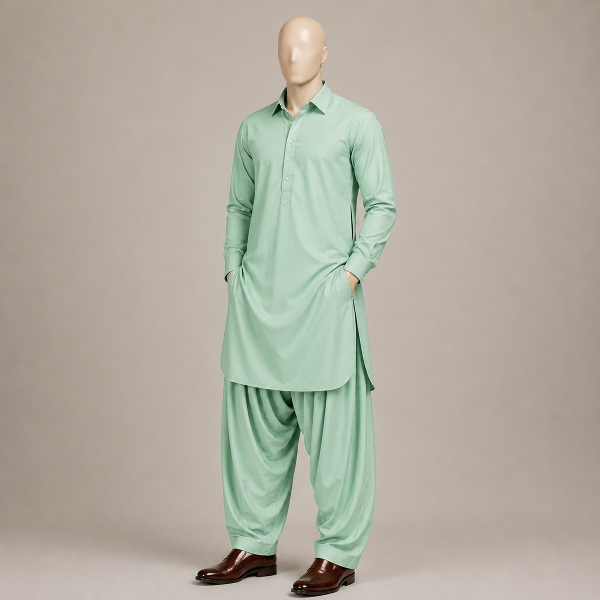 Mint Green Signature Wash & Wear